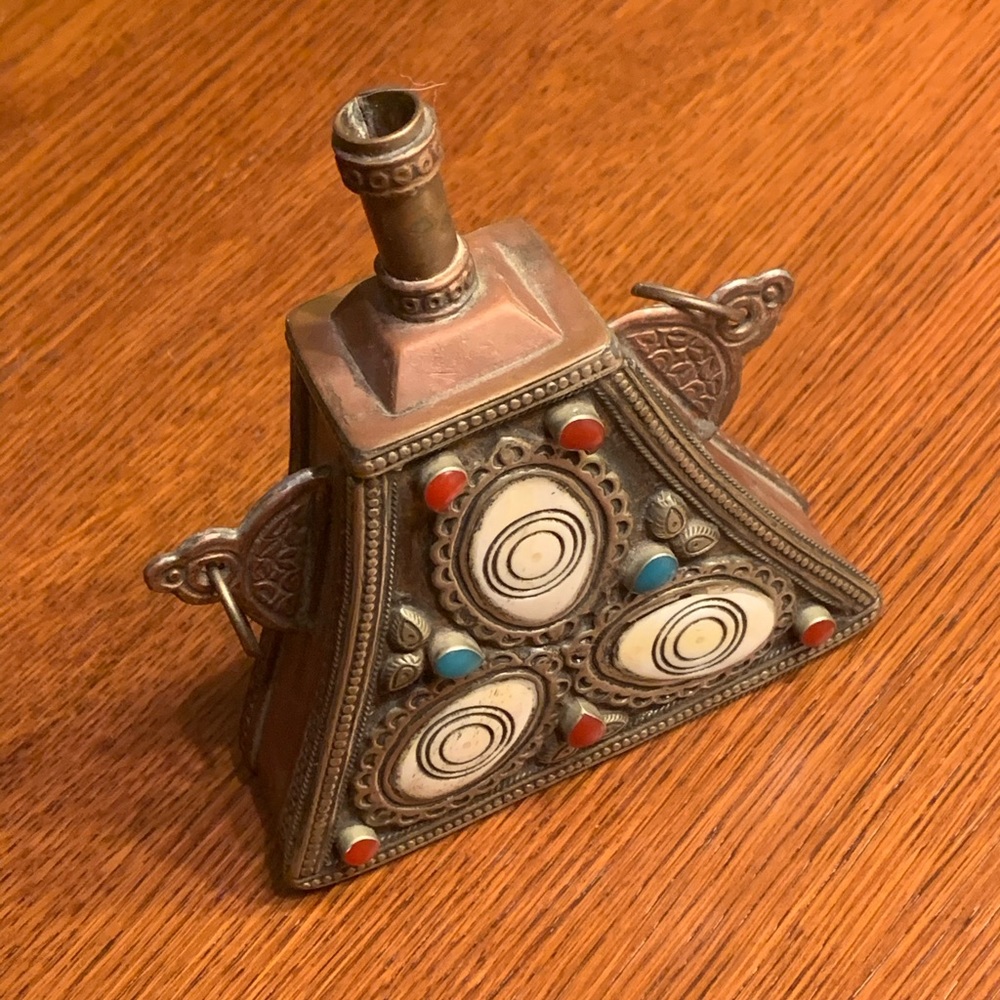 Vintage retro powder flask